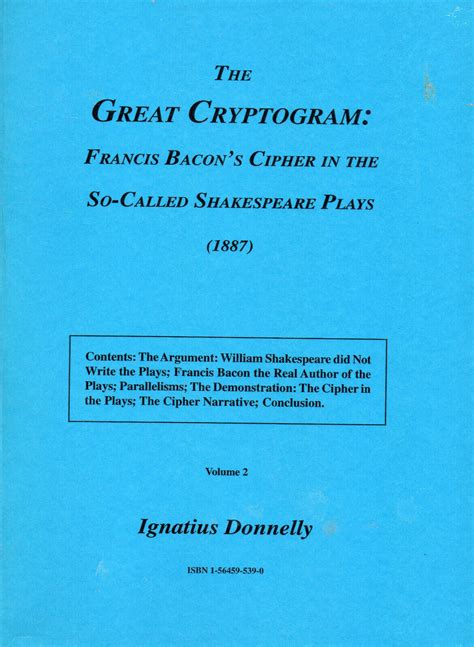 Great Cryptogram : Francis Bacon's Cipher in the So-Called Shakespeare Plays PB 9781564595393 | eBay