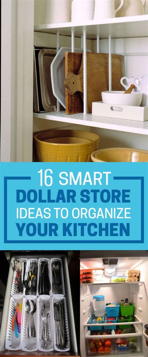 16 Smart Dollar Store Ideas To Declutter Your Kitchen | Kitchen hacks ...