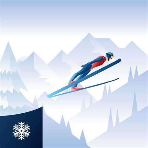 Ski Jumping Olympics Illustration Vector 178011 Vector Art at Vecteezy