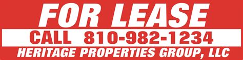 For Lease - Rent - Sale Banners - Blue Water Signs and Graphics