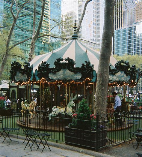 Bryant Park Carousel Alight | Here's another picture of the … | Flickr