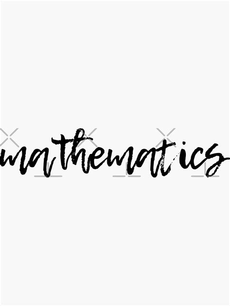 "Mathematics - Calligraphy I" Sticker for Sale by rsty11 | Redbubble