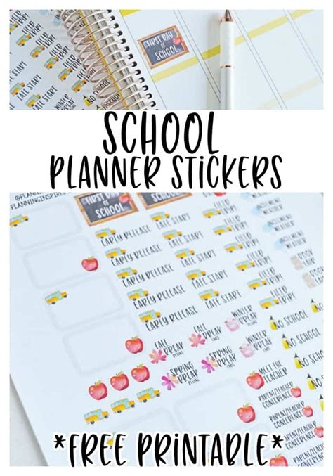 18 Free Back-To-School Planner Stickers - Lovely Planner