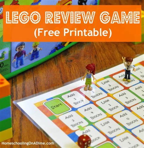 LEGO Game Board Printable for Memory Review Work