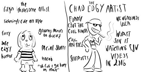 Virgin Wholesome Artist vs. Chad Edgy Artist by AlmightySaber2020 on Newgrounds