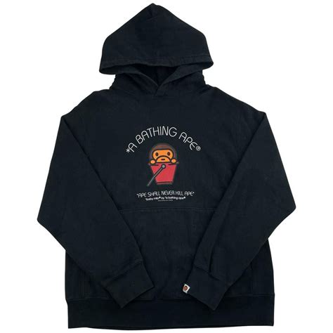 Bape Baby Milo Bucket Hoodie Black | SARUGENERAL