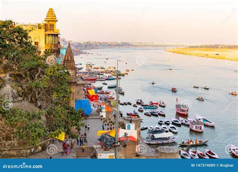 Varanasi From The Ganges River Editorial Image | CartoonDealer.com ...