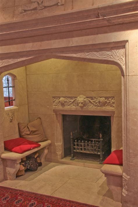 Medieval Stone Walk In Fireplace - Eclectic - Living Room - by After the Antique