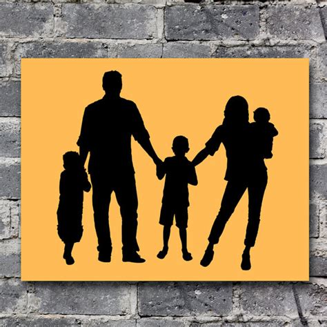 Free Silhouette Family Portrait, Download Free Silhouette Family ...