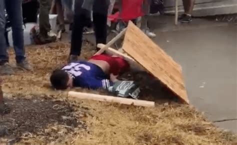 Video: Bills Fan's Pregame Stunt Goes Horribly Wrong - The Spun