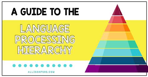 A Guide to the Language Processing Hierarchy | Allison Fors, Inc.