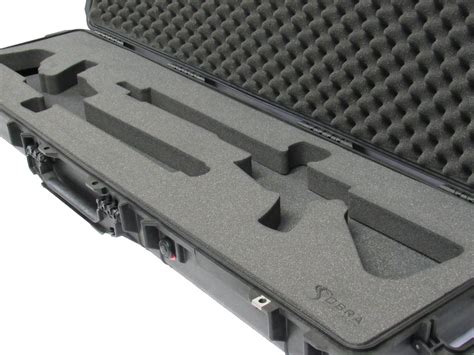 Pelican 1750 case Foam Insert for 2 Rifle (Polyethylene Foam) — Cobra Foam Inserts and Cases