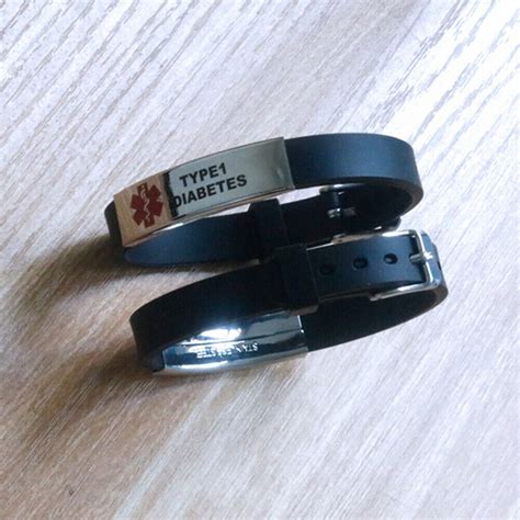 Medical Alert Bracelet COPD Allergy Silicone Wristbands (Type1 Diabetic) | eBay