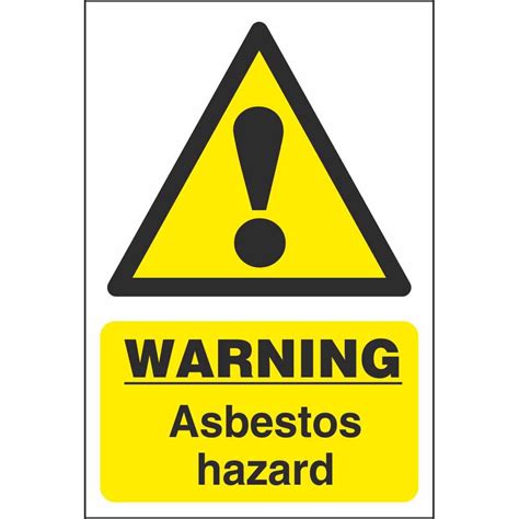 Asbestos Hazard Warning Signs | Chemical Hazards Workplace Safety Signs