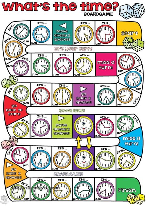 What's the time BOARDGAME | Material escolar en ingles, Juegos en ingles, Juegos para aprender ...