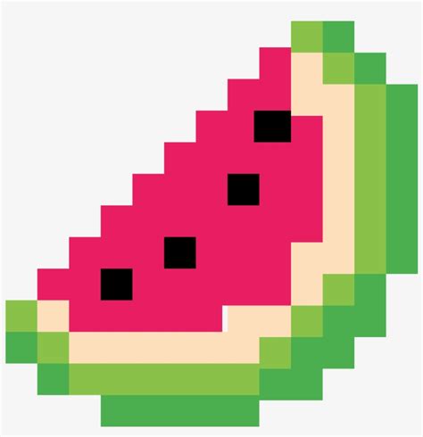 Watermelon - Minecraft - Simple Pixel Art - Free Transparent PNG ...