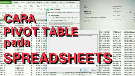 CARA MUDAH PIVOT TABLE PADA SPREADSHEETS - YouTube