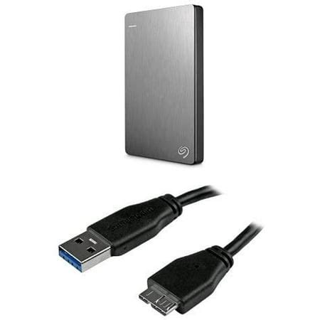 Seagate Backup Plus Slim 1TB External HDD 200GB Cloud Storage & Device Backup USB 3.0 with Extra ...