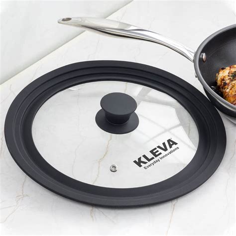 Universal Glass Frying Pan Lid With Soft Touch Rims