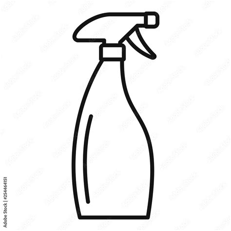 Clean spray bottle icon. Outline clean spray bottle vector icon for web design isolated on white ...