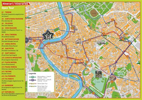 Maps Of Rome Showing Attractions