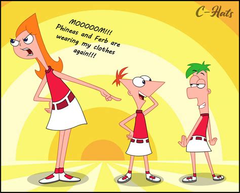 Phineas and Ferb Dressed as Candace by C-Hats on DeviantArt