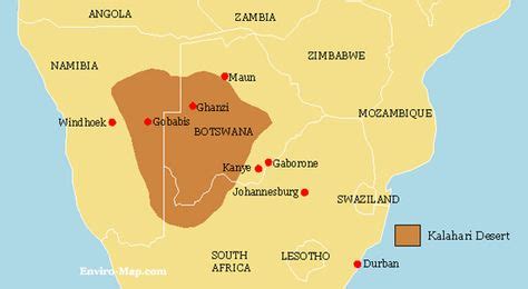 Kalahari Desert Map | Geo maps | Desert map, Map, Deserts