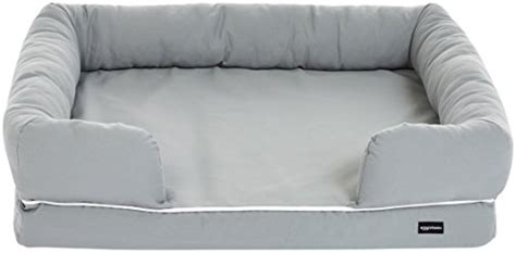 AmazonBasics Memory Foam Bolster Dog Bed, Medium (36 x 29 Inches) Grey – Pets Trend Store