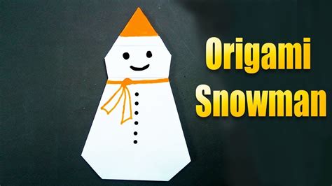 Easy Origami Snowman- Origami SNOWMAN folding tutorial-origami?Christmas.Santa Claus?