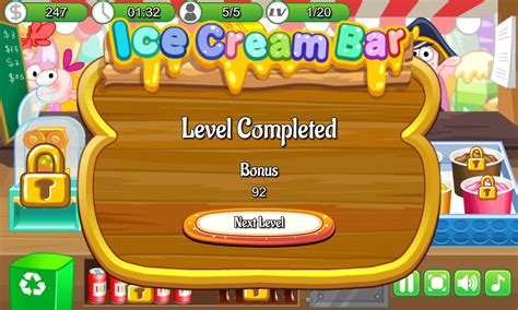 🕹️ Play Ice Cream Bar Game: Free Online Time Management Ice Cream Store ...