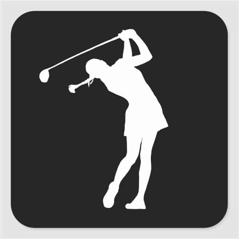 Lady Golfer Silhouette Sticker Black | Zazzle | Women golfers, Golfer, Silhouette people