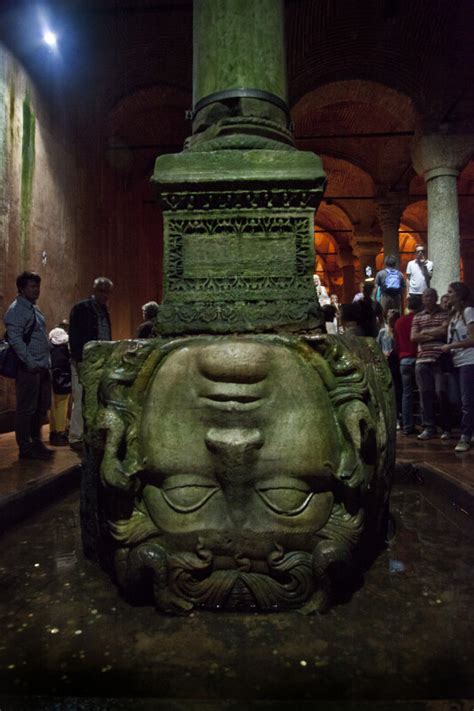 Upside-Down Head of Medusa at the Basilica Cistern | ClipPix ETC ...