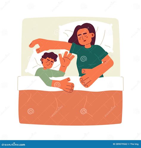 Taking a Nap with Baby Flat Concept Vector Spot Illustration Stock Vector - Illustration of ...