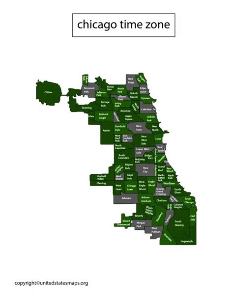 Chicago Time Zone Map | Map of Time Zones Chicago