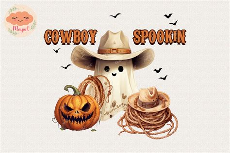 Cowboy Spookin Halloween Graphic by Mayart · Creative Fabrica