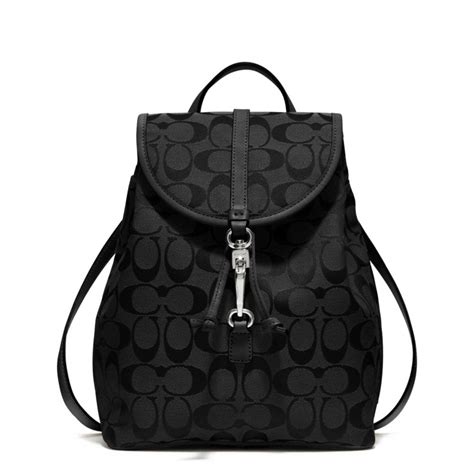 COACH Signature Small Backpack in Black | Lyst