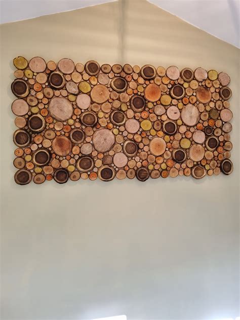 Log Wall Art, Wall Mosaic, Wood Wall Decor, Log Slice Wall Art, Bespoke ...