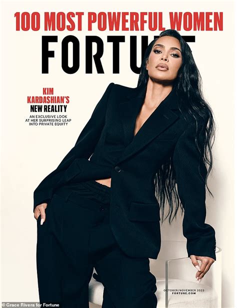 Kim Kardashian, 42, poses for Fortune's 100 Most Powerful Women issue to talk her private equity ...