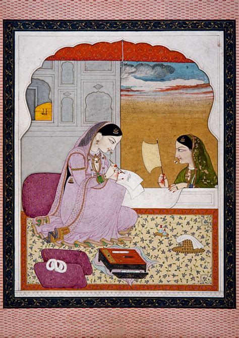 Indian Art: Lady Writing a Love Letter. Fine Art Print/Poster | Etsy