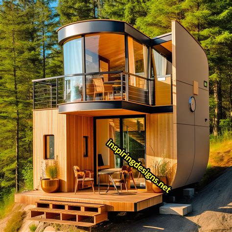 20+ Incredible Luxury Modern Tiny Homes With Huge Windows and Decks | アパートのインテリアデザイン, 建築, レイアウト