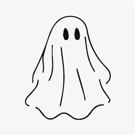 a drawing of a ghost with two eyes