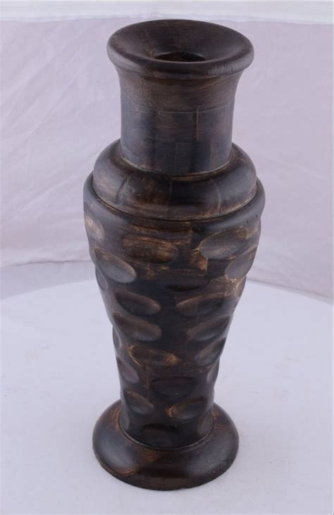 Brown Wooden Flower Vase at Rs 900/piece in Saharanpur | ID: 2848940750497