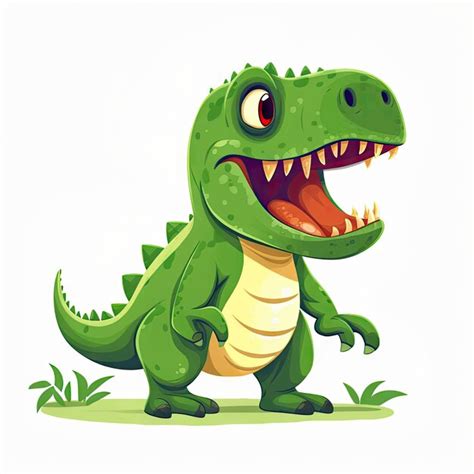 Premium AI Image | Minimalist TRex Illustration with Scary Angry Face