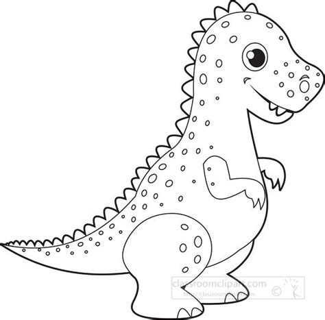 Animal Outline Clipart-tyrannosaur dinosaur black outline clipart