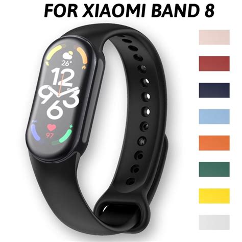 Rubber Strap for Mi Band 8 Bracelet Xiaomi Mi Band 8 NFC Silicone Sport ...