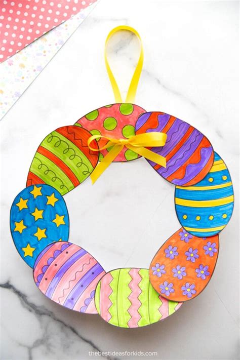 Paper Easter Egg Wreath (Free Printables) - The Best Ideas for Kids