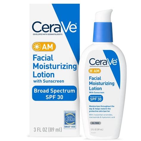 Cerave Face Moisturizer With Sunscreen, Am Facial Moisturizing Lotion ...