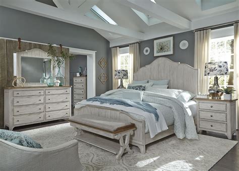 Farmhouse Reimagined Antique White Panel Bedroom Set from Liberty | Coleman Furniture