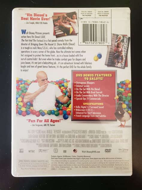 Disney's The Pacifier DVD COMPLETE WITH CASE & COVER ARTWORK BUY 2 GET ...