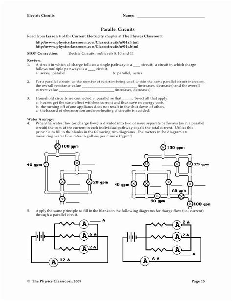 Combination Circuits Worksheet with Answers Elegant the Physics Classroom Tutorial – Chessm ...